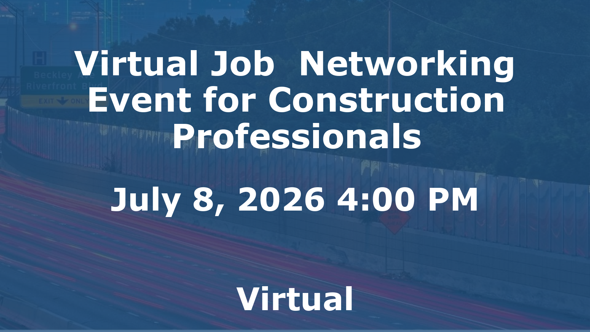 Virtual Job  Networking Event for Construction Professionals event image